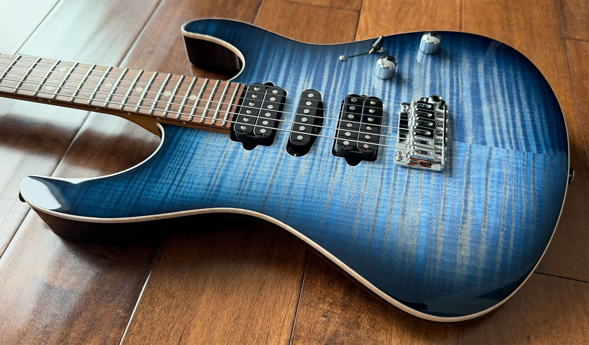 Suhr Modern Plus HSH Trans Whale Blue Burst Roasted Maple Pau Ferro Neck 87825