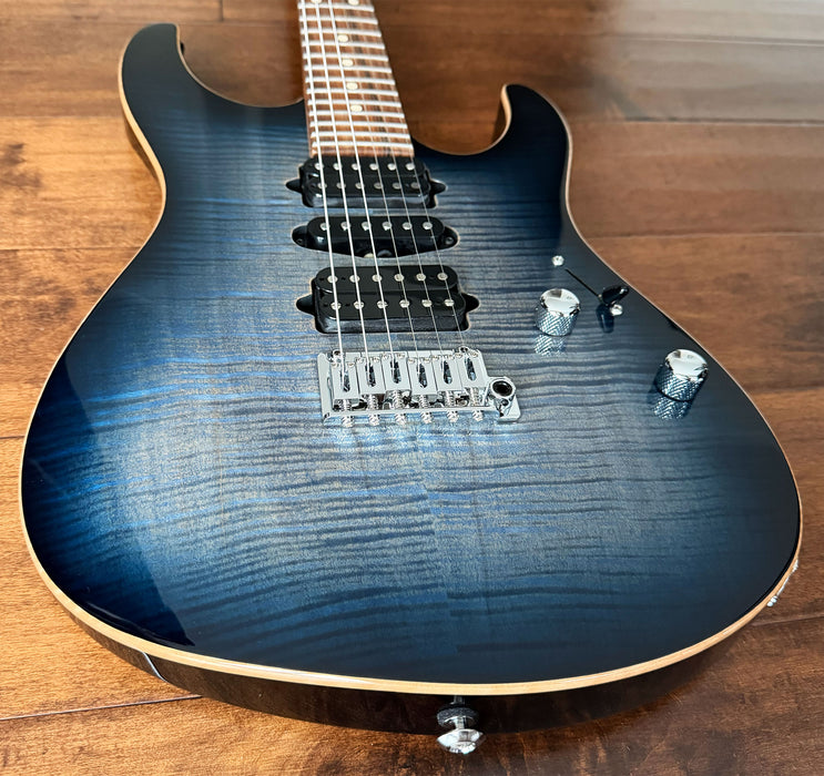 Suhr Modern Plus HSH Faded Trans Whale Blue Burst Pau Ferro 88763