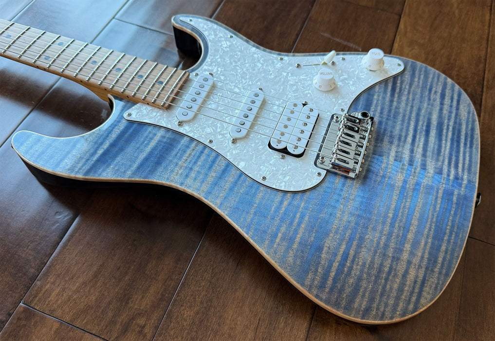 Suhr Standard Plus Trans Blue Denim Slate Roasted Maple Neck SSCII 90946