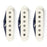 Bare Knuckle Apache Strat Pickup Set Parchment Covers Base Plate Installed