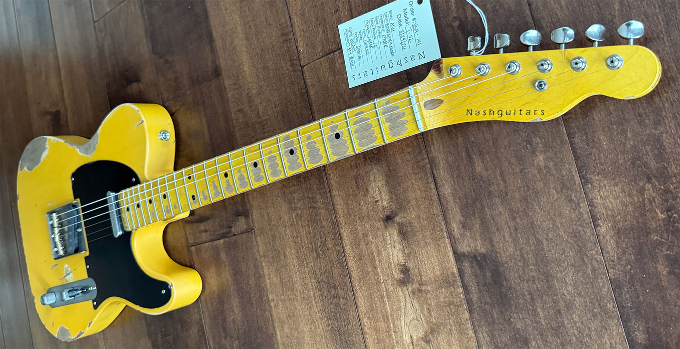 Nash Guitars Model T-52 Aged Butterscotch Blonde Nitro Maple Neck VSN141