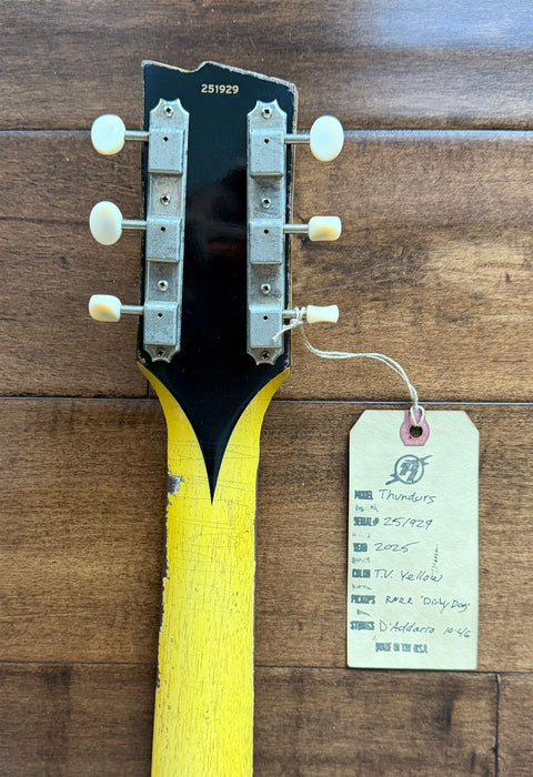 Rock N Roll Relics Thunders DC Electric Guitar Aged TV Yellow 251929