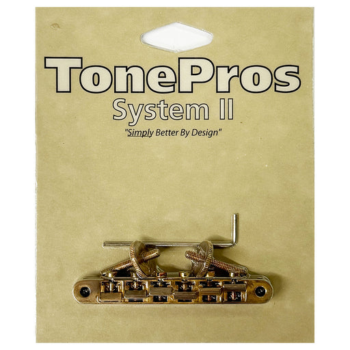 TonePros ABR1 Replacement Tune-O-Matic Bridge AVR2-AG Aged Gold