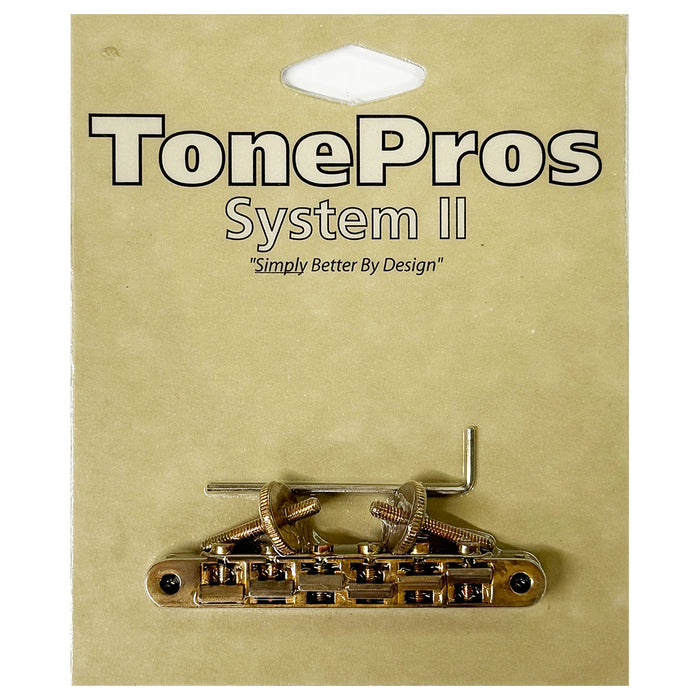 TonePros ABR1 Replacement Tune-O-Matic Bridge AVR2-AG Aged Gold