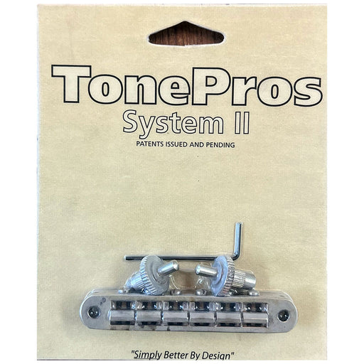 TonePros Nashville Un-Notched Tune-O-Matic Bridge Aged Nickel TP6-AN