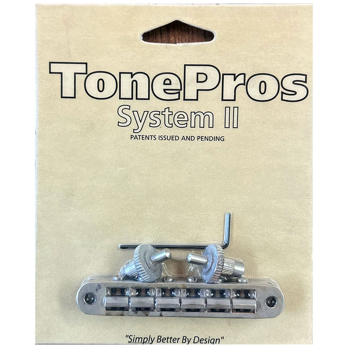 TonePros Nashville Un-Notched Tune-O-Matic Bridge Aged Nickel TP6-AN