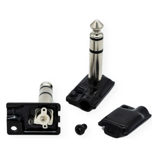 Evidence ESP Soldered Plug Smallest Angled Pancake Connectors TRS Black ESP-RA-TRS