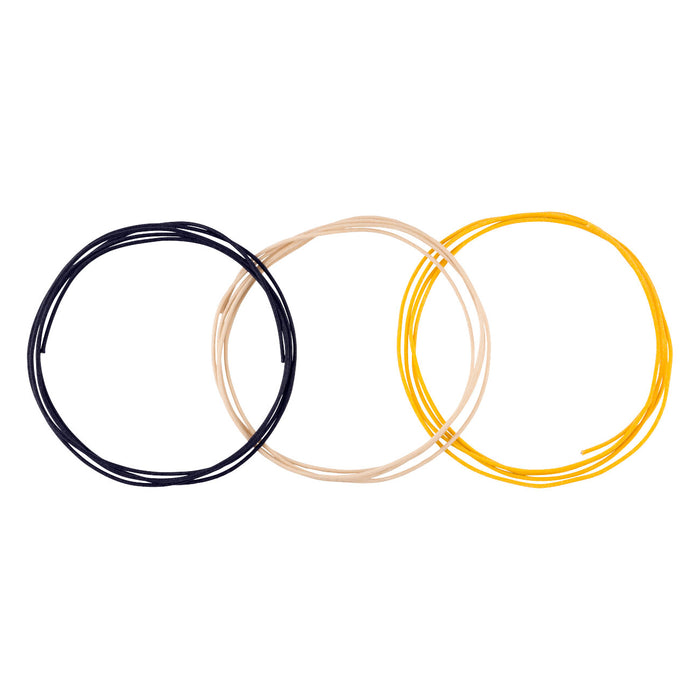 Fender Pure Vintage Cloth Wire 22 AWG 5' Black White Yellow 0990846005