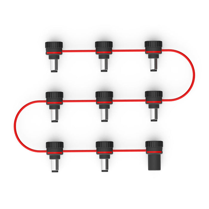 D'Addario XPND Adjustable Daisy Chain 8 Male Plugs PW-XPNDADC-01