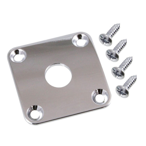 Les Paul Quality Curved Chrome Jack Plate With Screws AP-0633-010