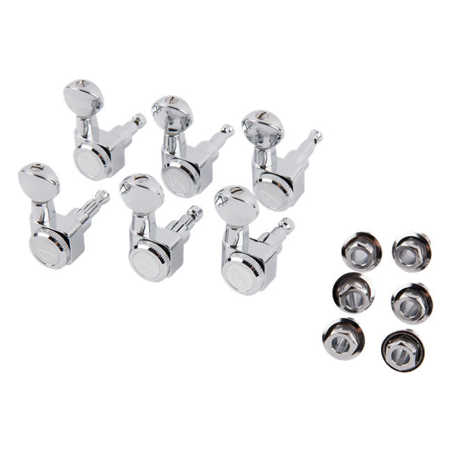 Fender Locking Tuners with Vintage-Style Buttons Polished Chrome 0990818500