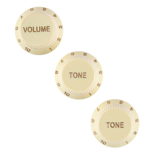 Fender Strat Volume Tone Knob Set Aged White 0991369000
