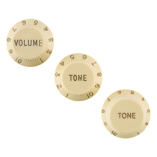 Fender Left-Handed Stratocaster Knobs Aged White (3) 0991369002