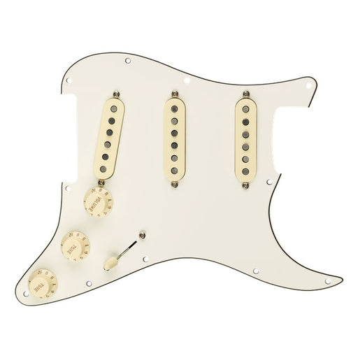 Fender Pre-Wired Strat Pickguard Custom Fat 50's SSS Parchment 11-Hole 0992340509