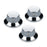Schaller 6mm Solid Brass Strat Knob Set of 3 Chrome 15010200