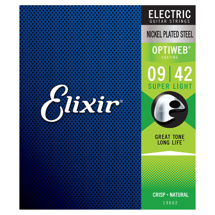 Elixir Super Light 9-42 Electric Nickel Plated Strings Optiweb 19002