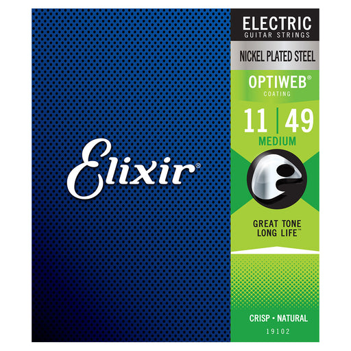 Elixir Medium 11-49 Electric Nickel Plated Strings Optiweb 19102