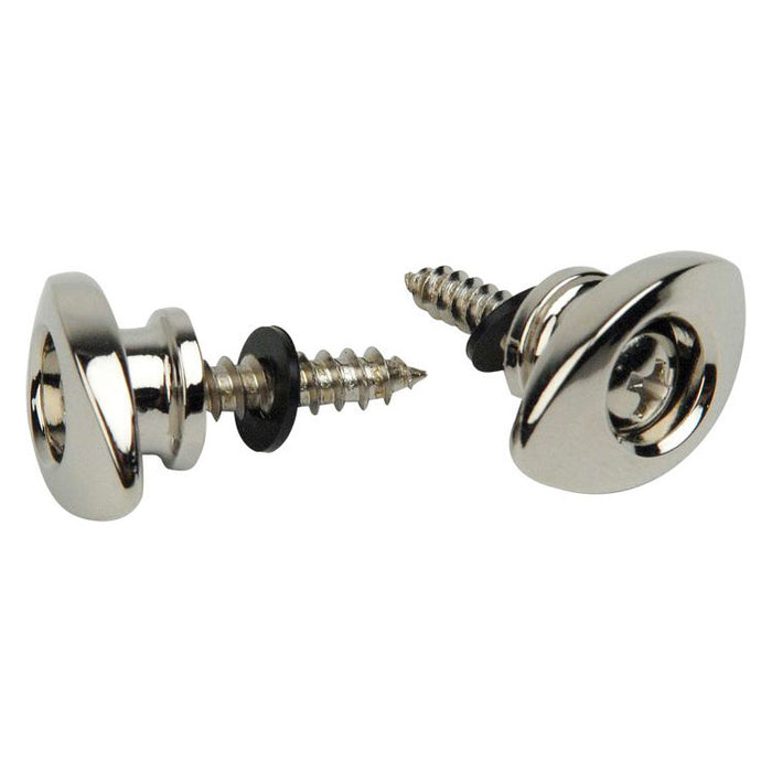 Planet Waves PWEEP202 Elliptical End Pins Safety Strap Buttons Nickel