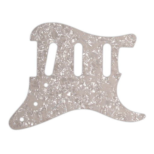 WD 8-Hole Strat Pickguard 3-Ply W/B/W Aged Pearl White ST-228A