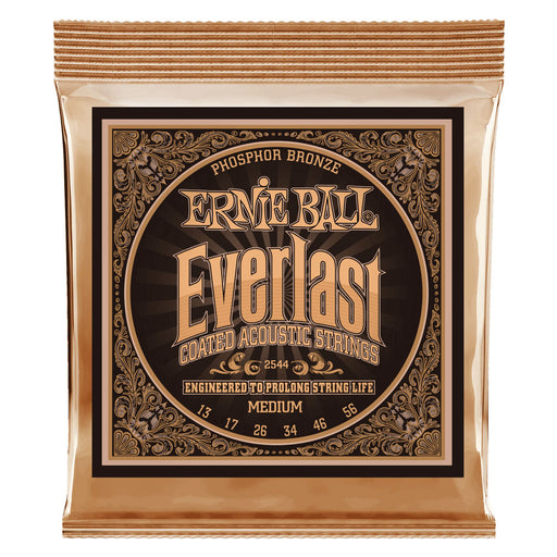 Ernie Ball 2544 Everlast Coated Phosphor Bronze Acoustic Strings Medium 13-56