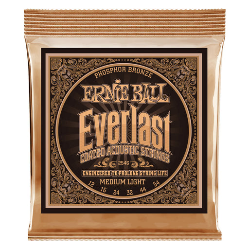 Ernie Ball 2546 Everlast Coated Phosphor Bronze Acoustic Strings Med/LT 12-54