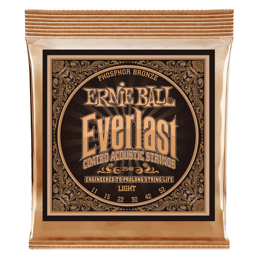 Ernie Ball 2548 Everlast Coated Phosphor Bronze Acoustic Strings Light 11-52