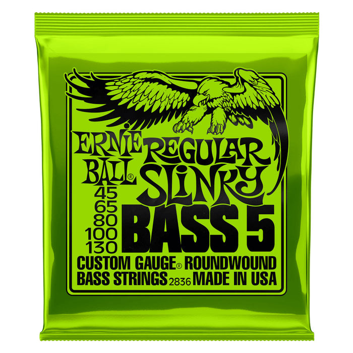 Ernie Ball 2836 Regular Slinky 5-STRING BASS Nickel Strings Gauge 45-130