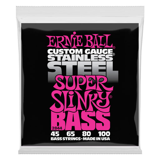 Ernie Ball 2844 Stainless Steel Super Slinky BASS Strings (Gauge 45-100)