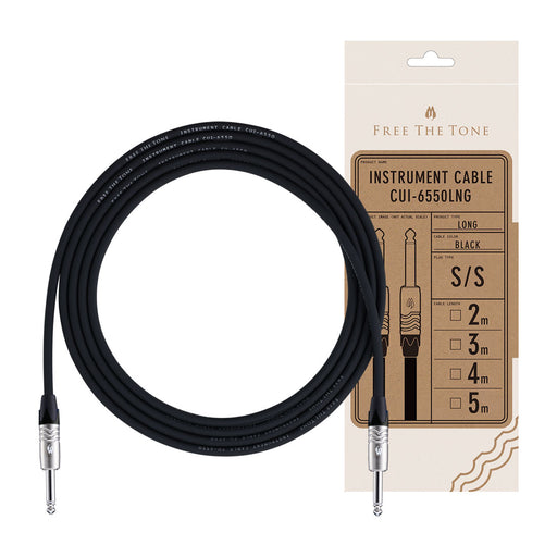 Free The Tone CUI-6550LNG Instrument Cable 4m (13 Foot) Straight Plugs
