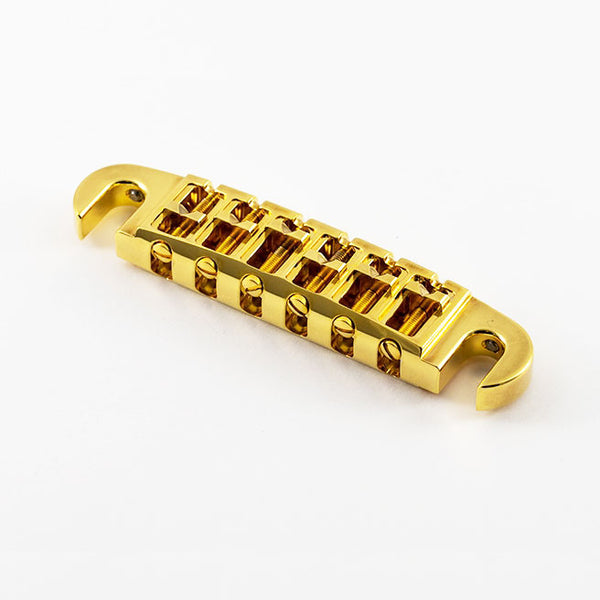 ギター ABM 3021GA Wraparound gold Alu ABM Adjustable Aluminum Wraparound Tailpiece Aged Gold 3024-GA