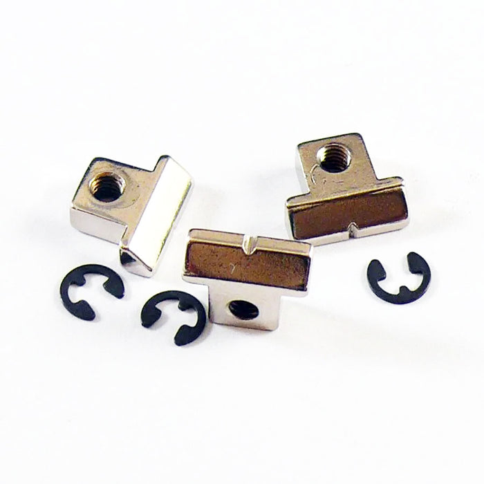 Faber 3090 Pre-Notched Bridge Saddles Set of 3 Nickel Plated Brass