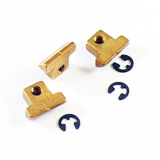 Faber 3092 Pre-Notched Bridge Saddles Set of 3 Natural Brass