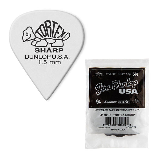 Dunlop 412R1.50 Tortex Sharp Guitar Picks 1.50mm 72-Pack