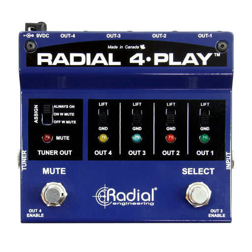 Radial 4-Play Active DI Box with Four Selectable Outputs