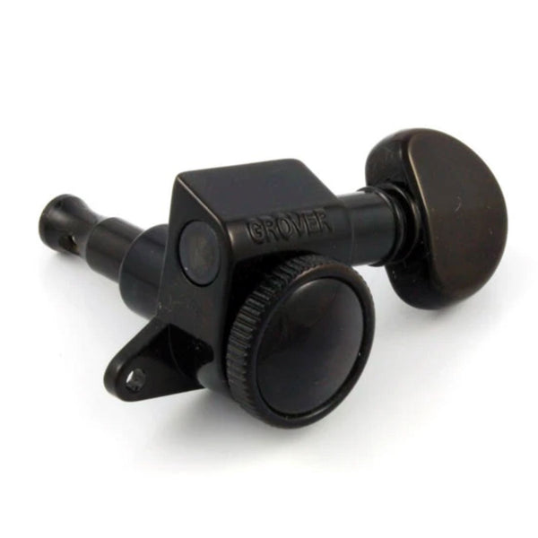 ギター ALLPARTS Grover Chrome Locking Tuners Grover 505 Series 6-in-line Locking Tuners 18:1 Black | Vision Guitar