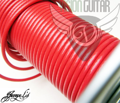 George L's .155 RED PEDALBOARD EFFECTS CABLE - Sold By The Foot