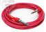 George L's 15' Red Instrument Cable - Angled To Straight Plated Plugs