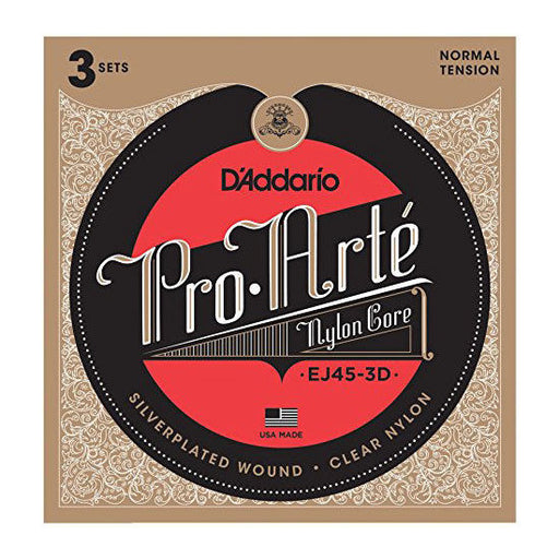 D'Addario Pro-Arte EJ45-3D Classical Guitar Strings 3-Pack