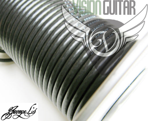 George L's .225 Black Guitar Instrument Cable - Sold By The Foot