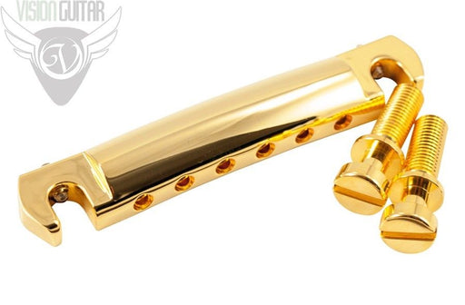 USA Made Kluson Lightweight Aluminum Stop Bar Wraparound Tailpiece - Gold