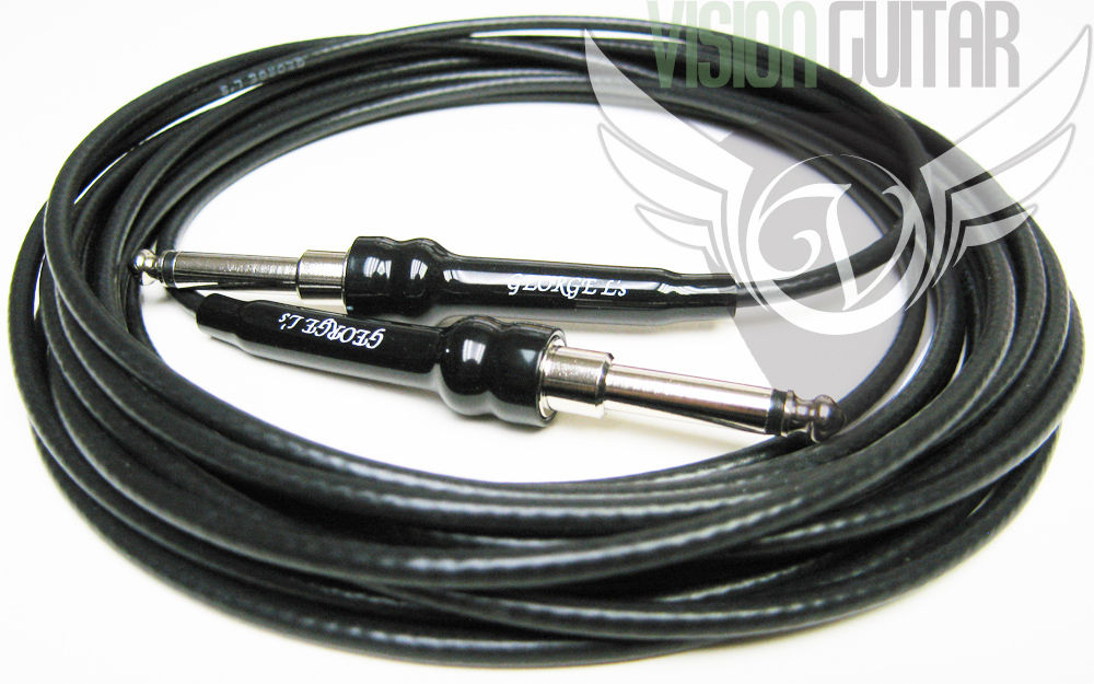 15' GEORGE L'S .155 GUITAR BASS INSTRUMENT Cable Black