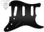 Quality WD 11-Hole USA Strat Pickguard 1-Ply Black (ST-201)