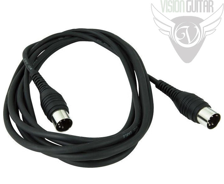 Hosa - 3 Foot MIDI Cable Black (5-Pin)