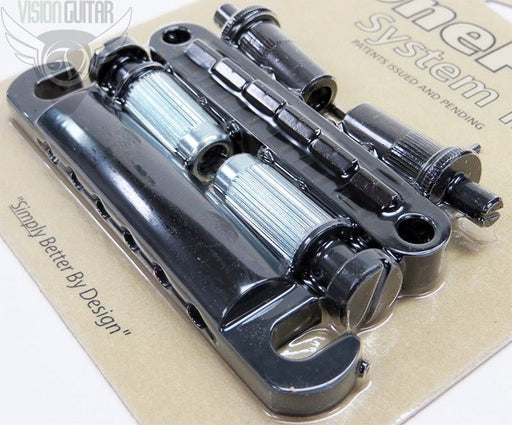 TonePros Nashville METRIC Pre-Notched Bridge & Tailpiece Set LPM02-B Black