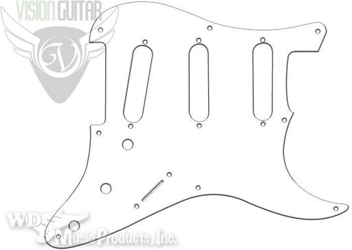 PRE CBS 8-Hole Stratocaster Strat PICKGUARD 1-Ply SOLID WHITE
