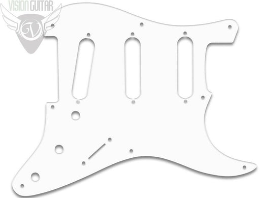 PRE-CBS 8-Hole Strat PICKGUARD Thin .060 1-Ply White (STCJ-802T)