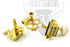 TonePros TPKBW-G GOLD Kluson Tuners 3x3 White Button - 60's Style!