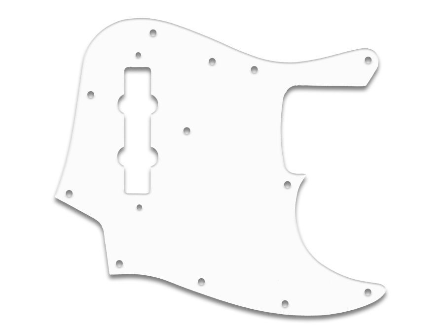 WD Music Fender USA JAZZ BASS Pickguard 1-Ply White (JB-302)