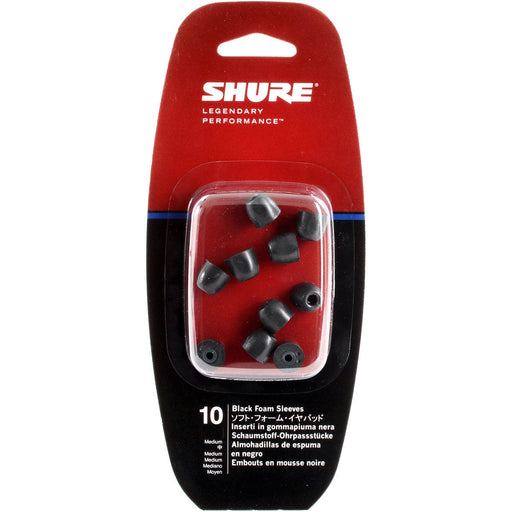 Shure Replacement Black Foam Sleeves - Small (EABKF1-10S)