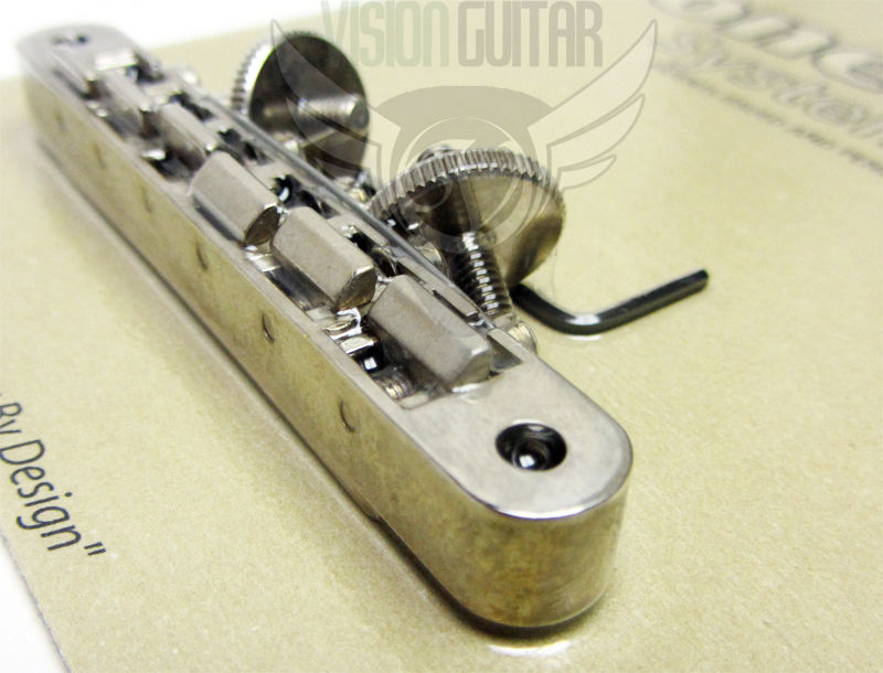 TonePros ABR1 Replacement Tune-O-Matic Bridge AVR2-AN Aged Nickel